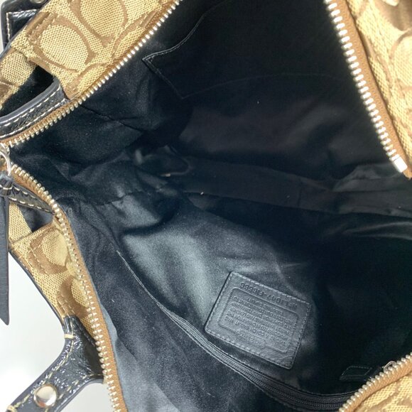 COACH Gallery Signature Jacquard North South Tote Shoulder Bag F16566 + Tag - Picture 9 of 12